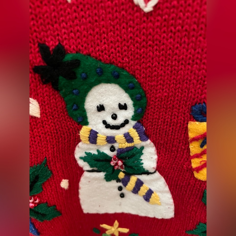 Vintage REALLY UGLY Christmas Sweater, Size XL - Picture 2 of 9